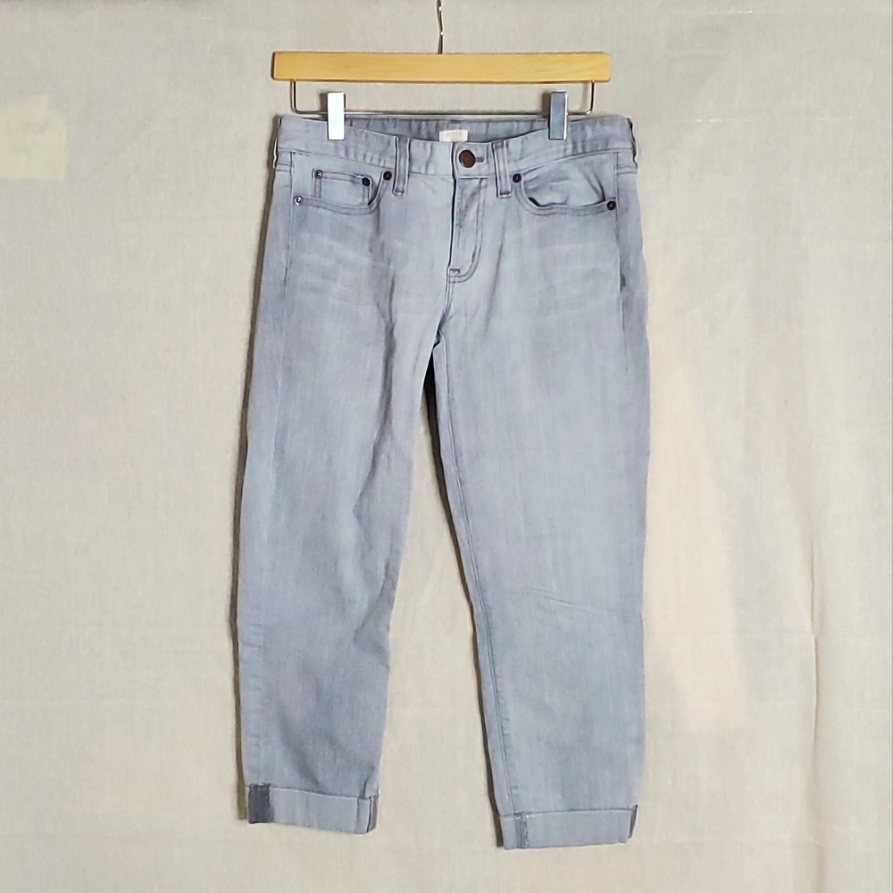 ♡ J. Crew Factory Cropped Rolled Ankle Lightwash Jeans Size 28